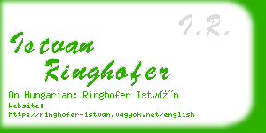 istvan ringhofer business card